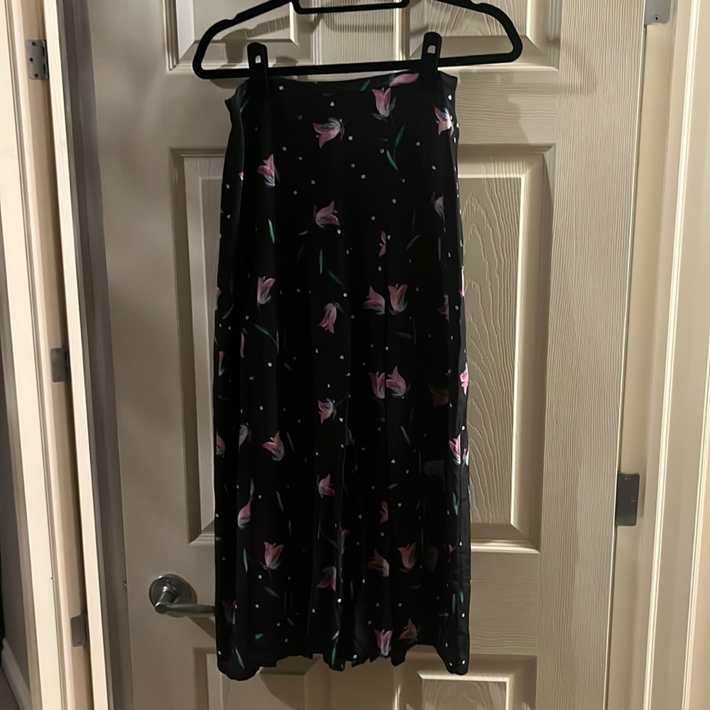 RIXO - silk midi skirt with front slits Size XS
